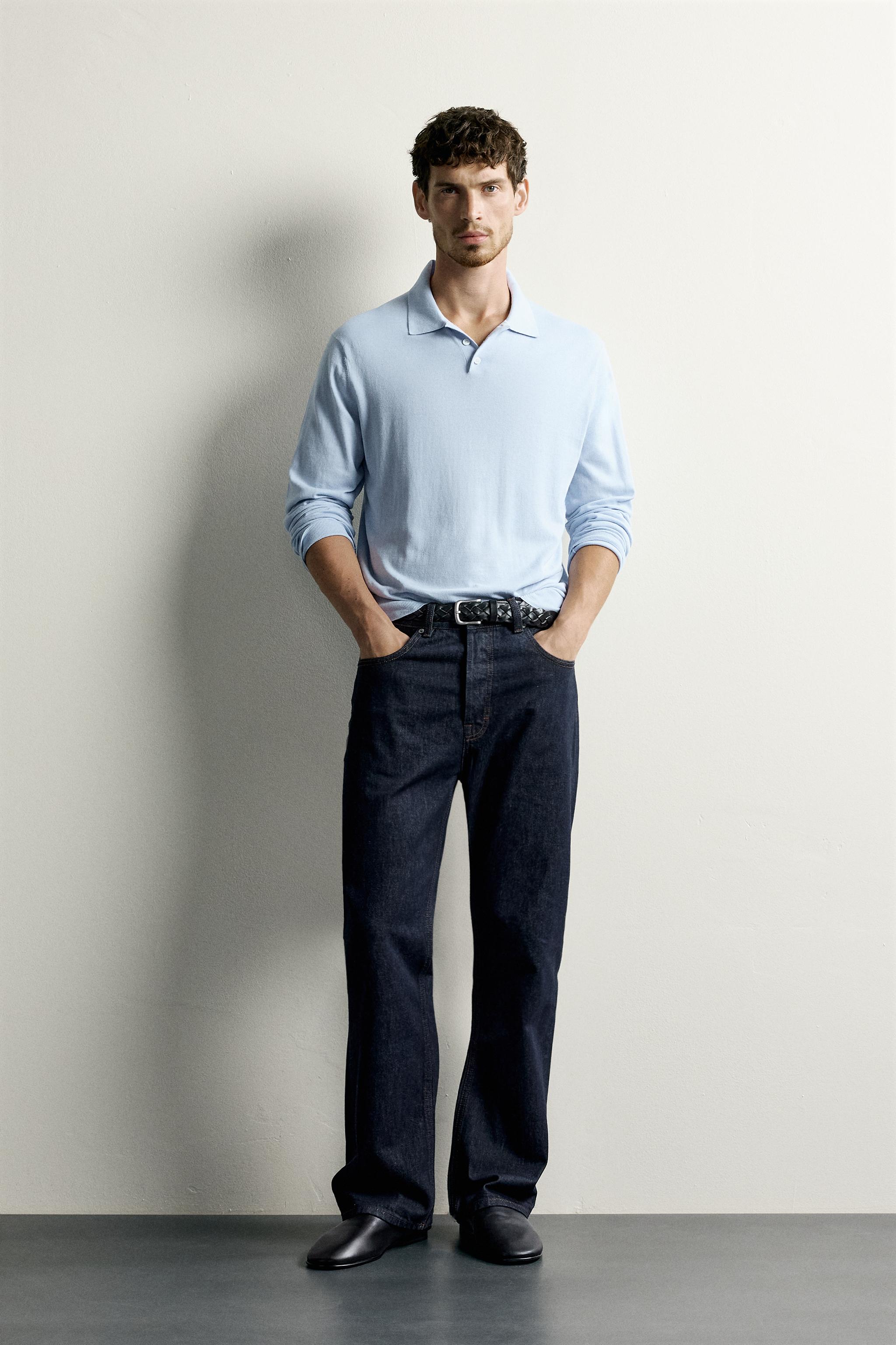 POLO EN MAILLE LÉGÈRE MÉLANGE COTON